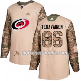 Carolina Hurricanes Hockeydrakt Teuvo Teravainen 86 2017-2018 Camo Veterans Day Practice Adidas Authentic - Herre